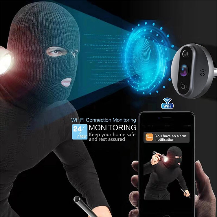R9 4.3 inch WiFi Smart Video Visual Electronic Peephole Doorbell, R9 R9 4.3 inch WiFi Smart Video Visual Electronic Peephole Doorbell, R9